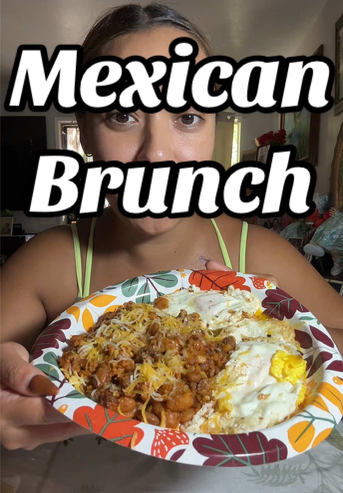 Best brunch 😋 #verafoodie #eating #eatingshow #mukbang #mexicanfood #cheesyfood #eatwithme #mexicanbrunch #refriedbeans #soicyfood 