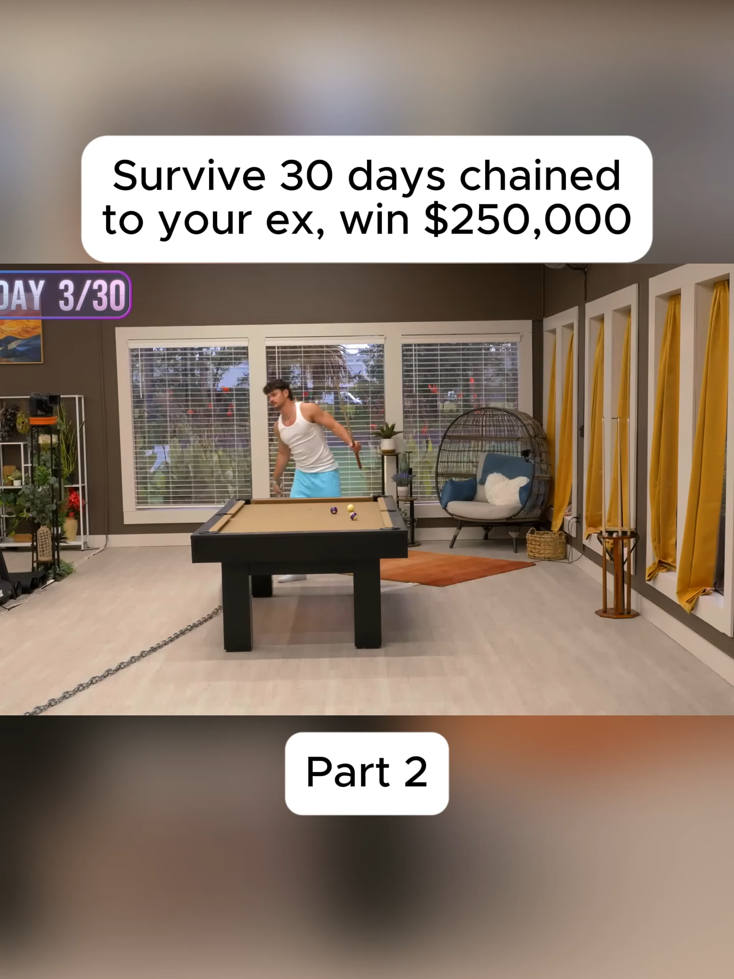 Survive 30 Days Chained To Your Ex, Win $250,000 #mrbeast #fyp #mrbeastvideo #viral