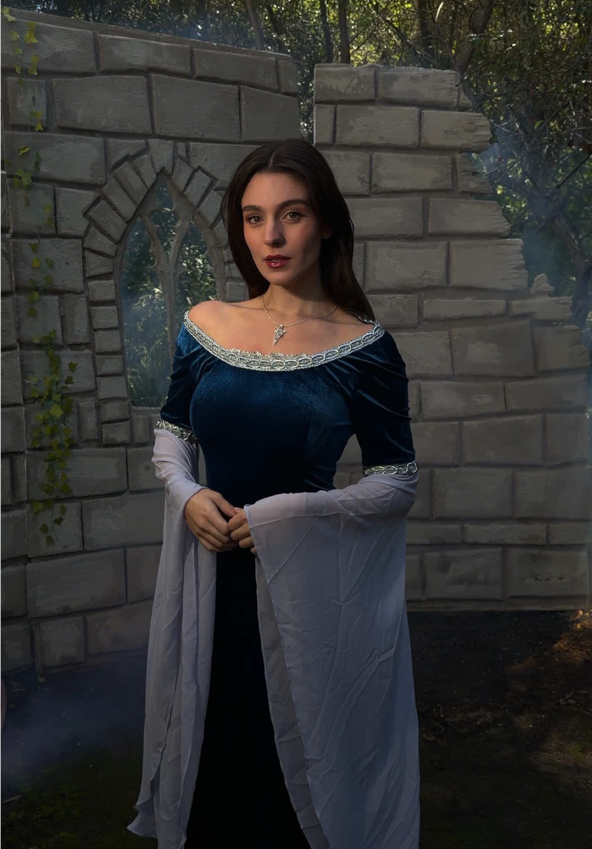 day 6 of dressing in costumes until halloween: Arwen from Lord of the Rings 🤍 #lotr #fantasy 