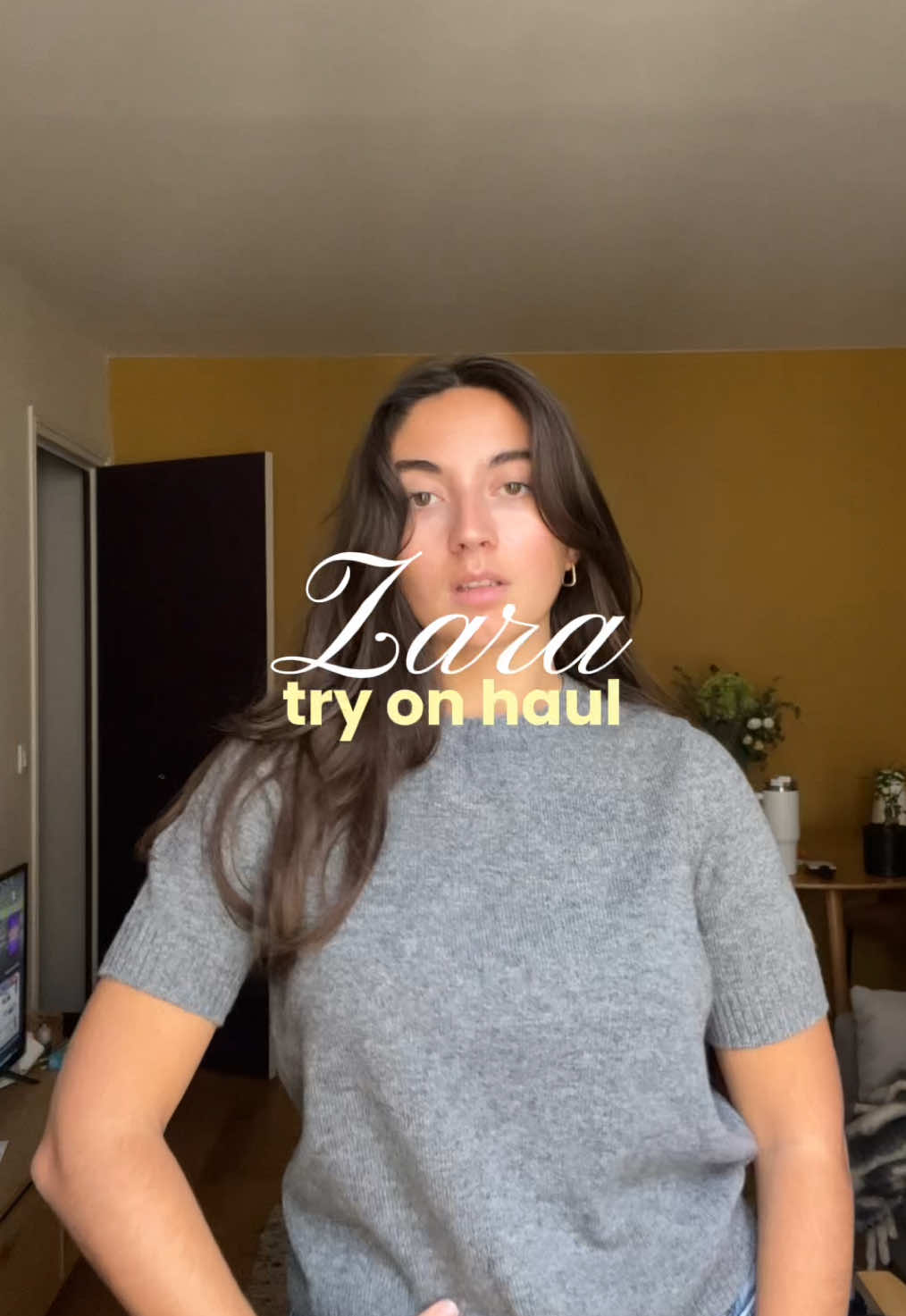try on haul @ZARA🩶 refs : pull gris: 2893/108/809 haut jaune : 5919/105/300 ballerines : 3534/610/700 #Haul #haulzara #zara #tryonhaulzara #tryonhaul 