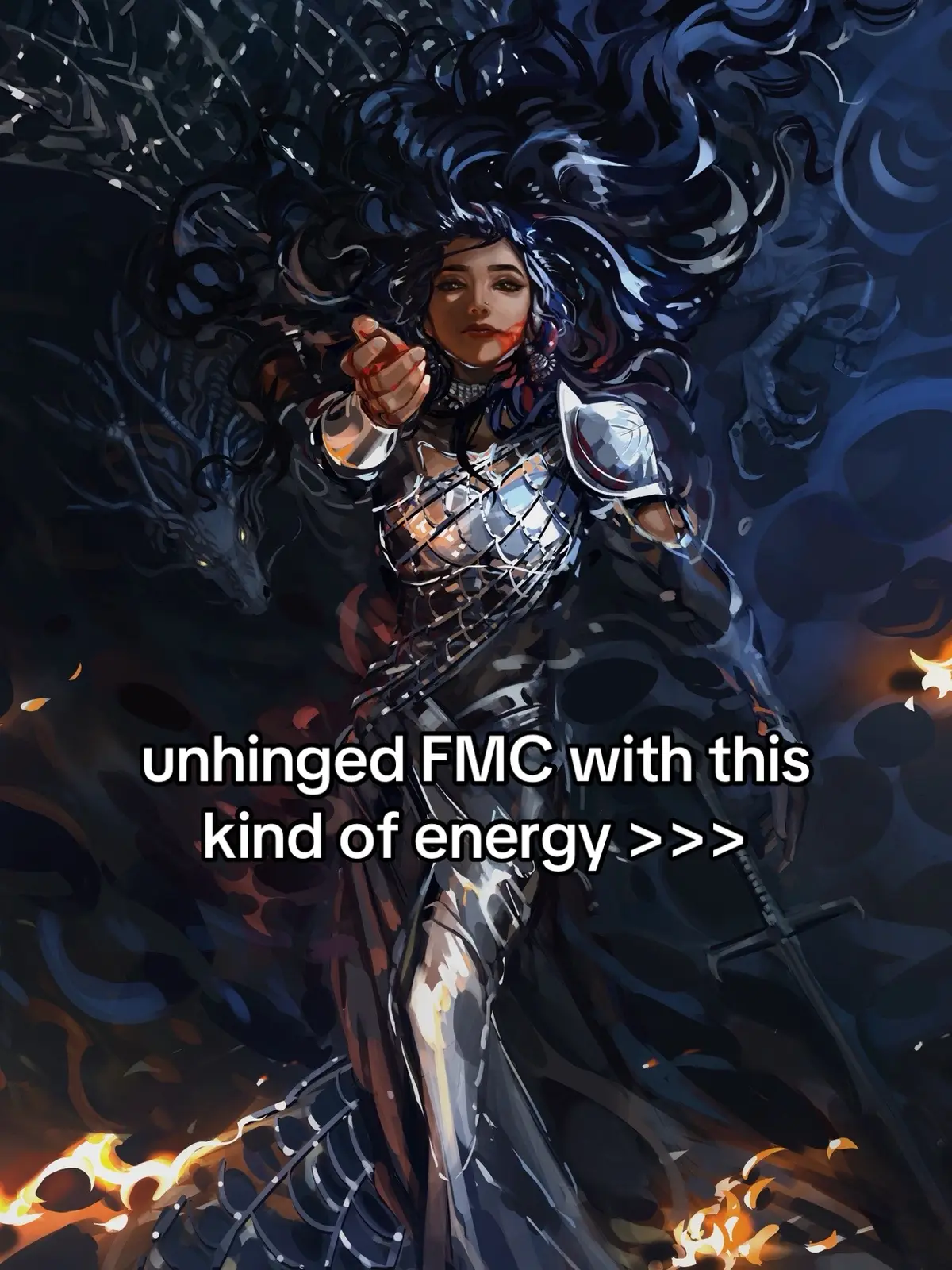 book is The Burning Queen and artwork of Elena is by mispellaneous on IG #theburningqueen #femaleragebooks #strongfemalecharacter #unhingedwomen #femalemaincharacter 