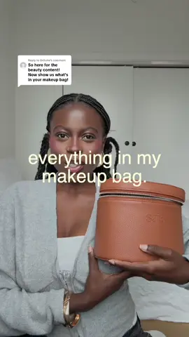 Replying to @Ochuko what’s in my makeup bag, as requested by you 💖everything is linked in my @sephora storefront in my bio! #makeupbag #makeup #whatsinmypurse #beauty #darkskinmakeup 