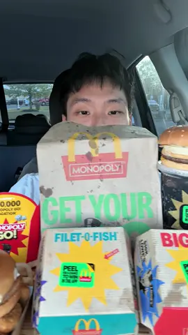McDonalds monopoly is back! #mcdonalds #bigmac #monopoly #eating #mukbang 