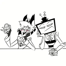 Alastor le coquetea a Vox 📻📺 #hazbinhotel #alastorhazbinhotel #voxhazbinhotel #alastorxvox #animation 