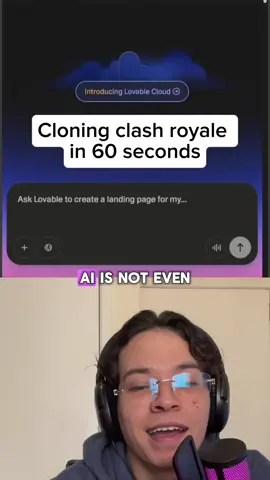 Cloning clash royale in 60 seconds with lovable #techtok 