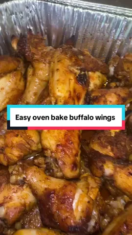Easy oven baked buffalo wings!!! #Recipe #chickenwings #Foodie #foodtiktok #fyp 