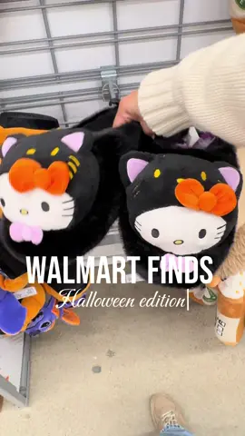 The hello kitty slippers yall 😭😭 I had more finds but idk what happened to the videos anyways part 2 coming soon! 😀 #walmartfinds #halloweenfinds #walmartclothes #onesies #halloweenpijamas 