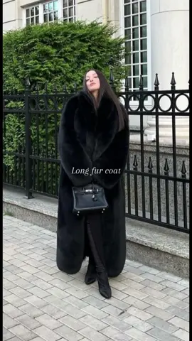 Long fur coat | #winter #furcoat #fashion #moodboard