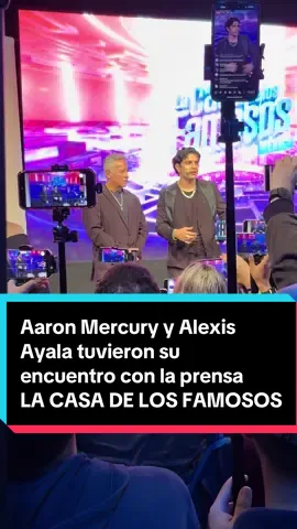 #aaronmercury y #alexisayala tuvieron gran convocatoria en la conferencia de #prensa tras el final de #lacasadelosfamosos #lacasadelosfamososmexico 