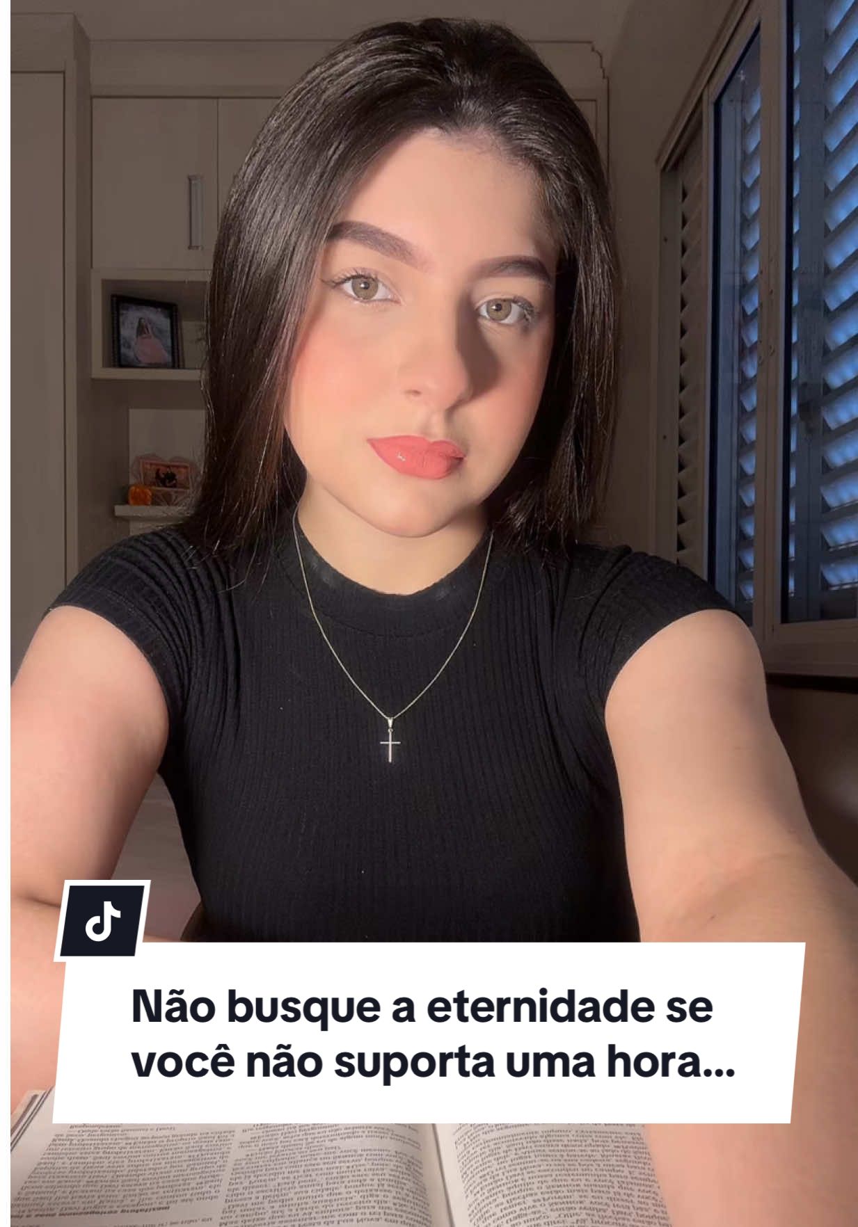 Não busque a eternidade, se você não suporta uma hora com Ele… #tiktokcristao #crista #cristao #palavradedeus #cristaosnotiktok 