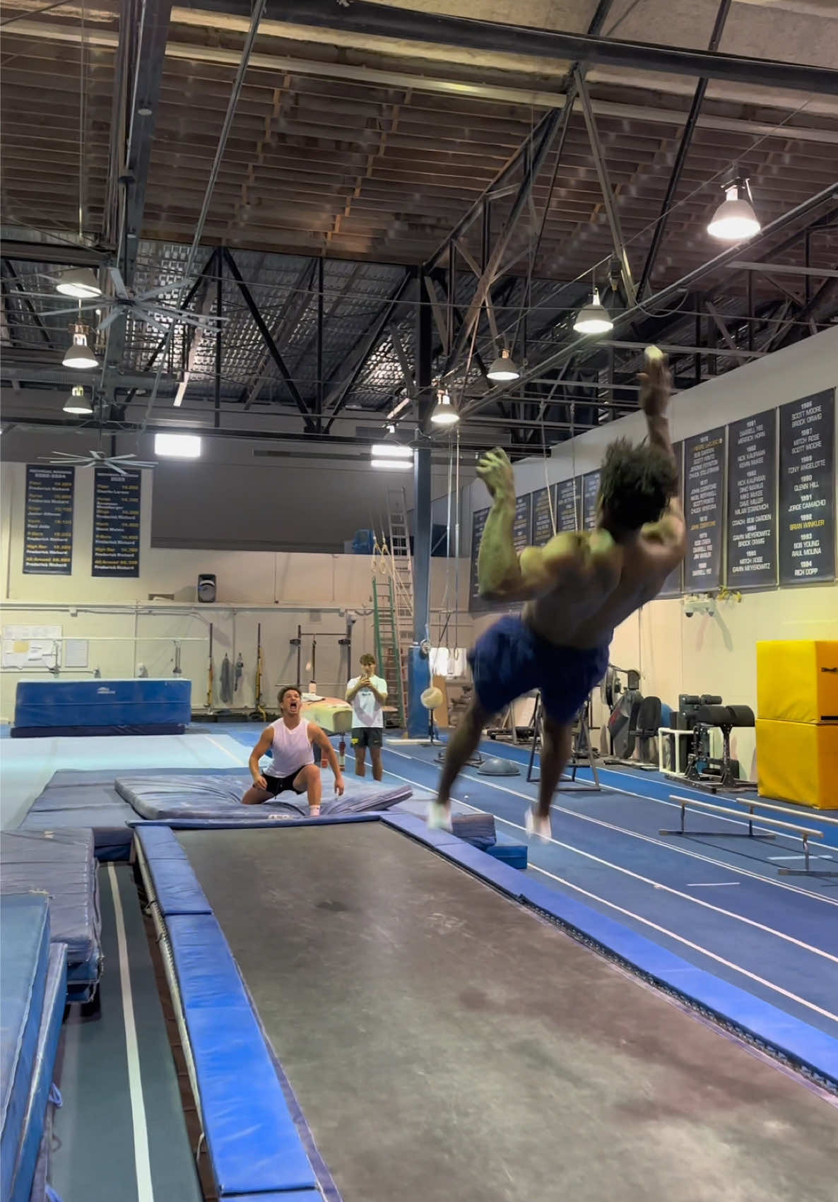 3 Front Flipping Marshmallow Trickshots(first in human history (probably))🤸👄 #sports #gymnastics #trickshot #football #funny @JakeAjemian30 