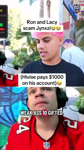 Ron and Lacy scam Jynxzi for $1k😭 #jynxzi #stableronaldo #lacy #scam #hivise 