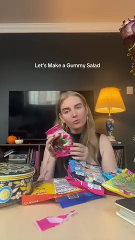 I had “Make a Gummy Salad” on of my fall bucket lists and I had to deliver!! • #gummysalad #fallbucketlist #romanticizeyourlife #dayinmylife 
