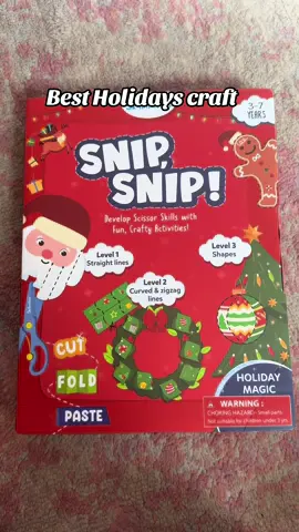 If you want the best Christmas craft for a kid. The scissors are only cutting the papert so no worries about clothes or hair :)