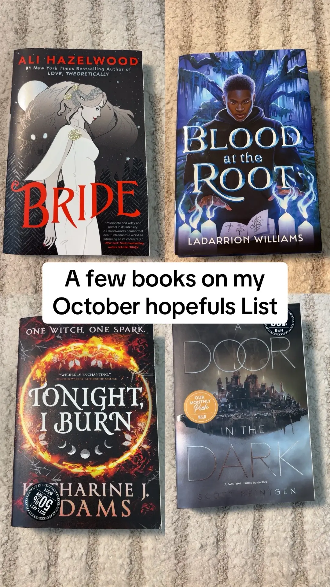 It’s a new month so that means a new TBR list for October  #firstofthemonth #octoberhopefuls #tbrlist 
