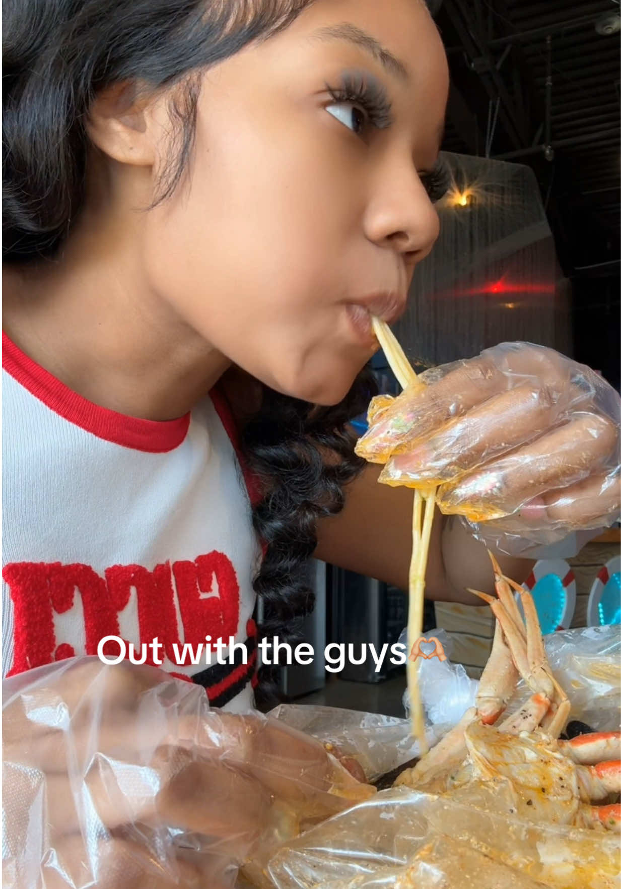 Out with the guys🫶🏼 #RedJuicyCrab #Red #crab #detroit  #fyp 