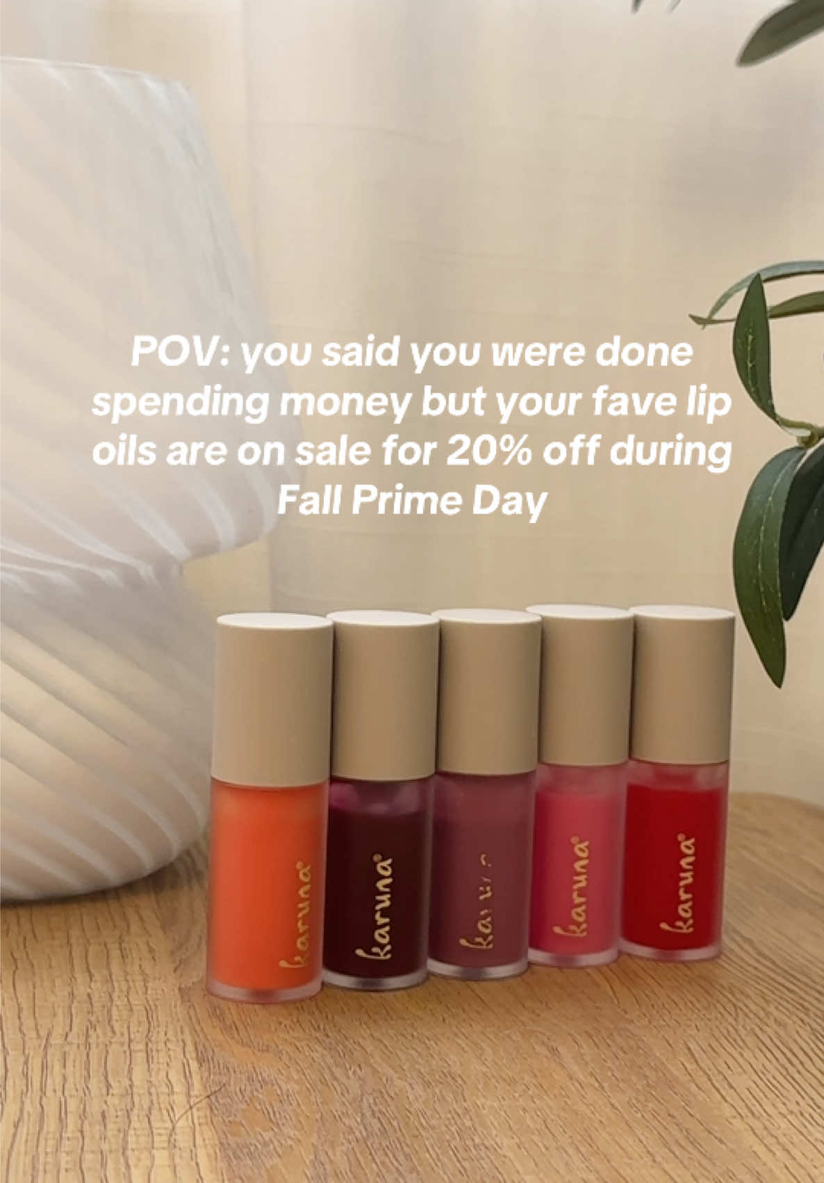 It’s okay, we won’t tell. 🤫 20% off Karuna Lip Oils + more during Fall Prime Big Deal Days ends today. Now’s your chance to stock up! 💄💋 #karunaskin #lippies #lipoil #primeday #amazonprimedaydeals 