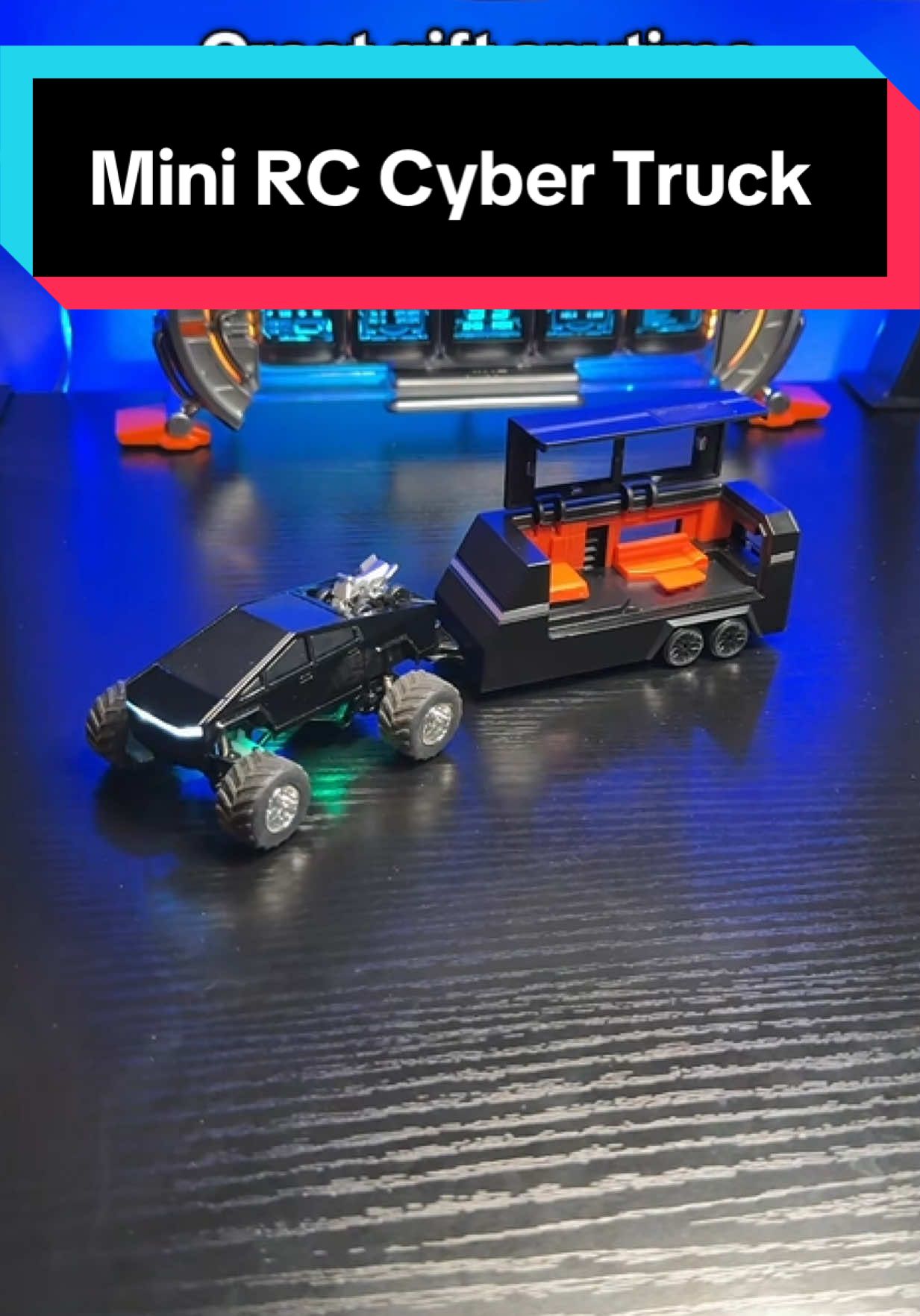 This mini RC Cybertruck is the perfect mix of fun and detail  metal body, off-road tires, and trailer included. USB-C rechargeable, smooth 2.4GHz remote, and built to last. Great for collectors, kids, or anyone who loves cool gadgets especially with the holidays coming up! #Cybertruck #RCToy #GiftIdeas #ChristmasGift #TikTokShopFinds 