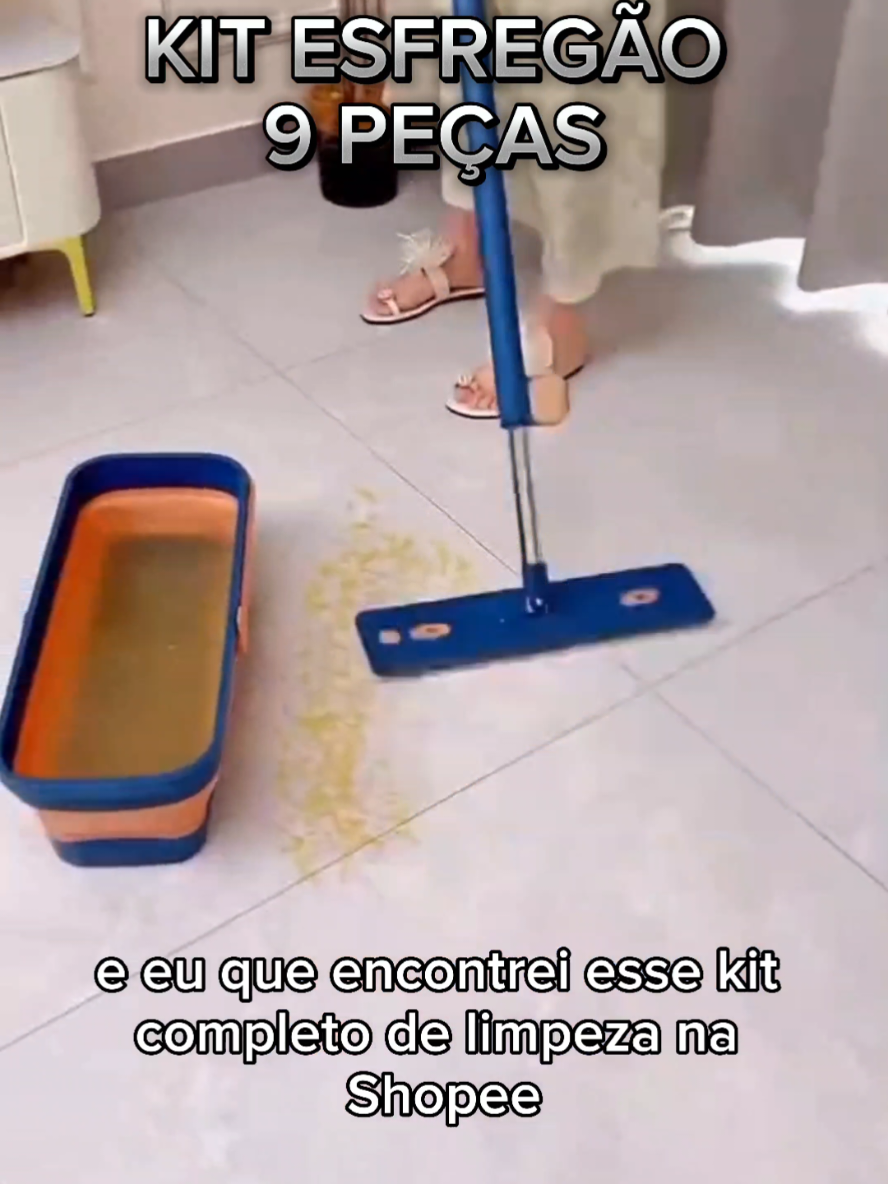 Genteee 😱 olha esse kit completo de limpeza que achei na Shopee! Ele vem com 9 peças, balde dobrável, raspador e ainda 6 refis de microfibra 🤯 O melhor? Ele torce sozinho e não precisa sujar as mãos! Sério, é perfeito pra quem ama praticidade e economia no dia a dia 💖  🔗 O link está aqui nos 💬comentários para vocês aproveitarem também. 🏃🏻‍♂️ Vai antes que acabe, porque esse é daqueles achadinhos que somem rápido! #achadinhosshopee #achadinhododia #limpezasemsegredo #vidapratica #dicasdelimpeza 