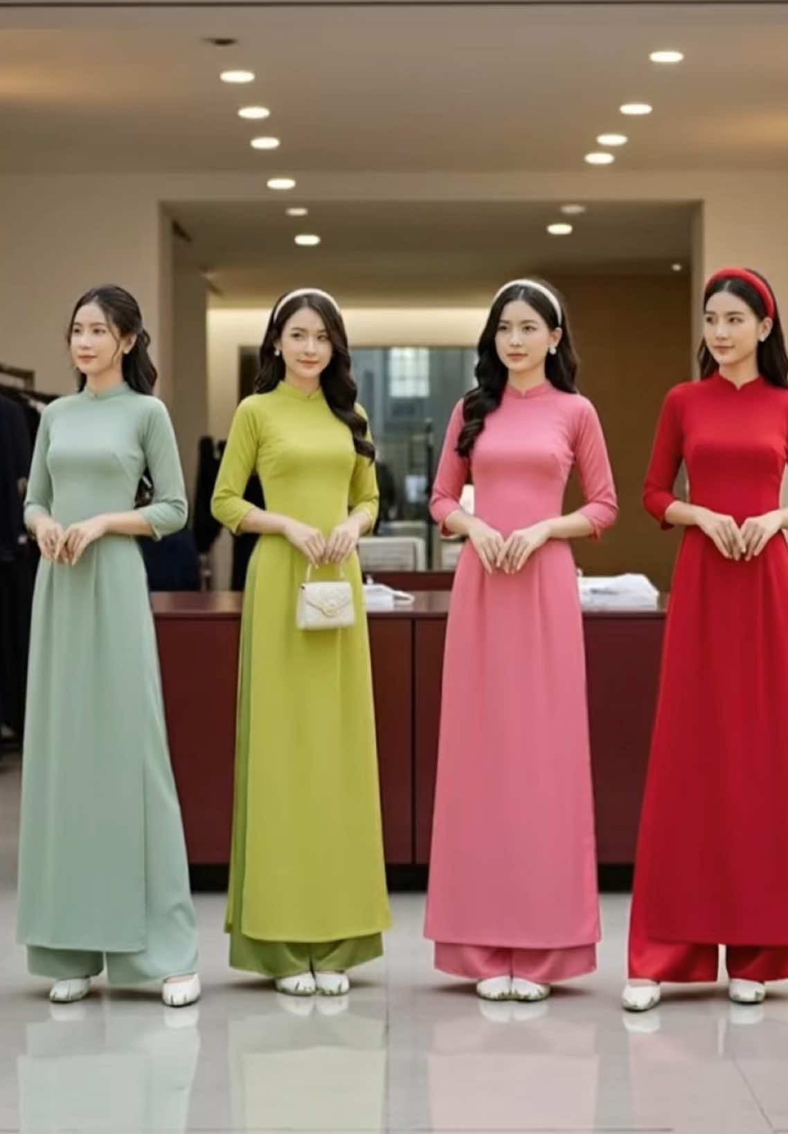 Bộ áo dài trơn cho nữ #aodaivietnam #aodaicachtan #aodaitet #aodaigiaovien #thoitrangnu  @Hoàng Ngân Fashion  @Hoàng Ngân Fashion 