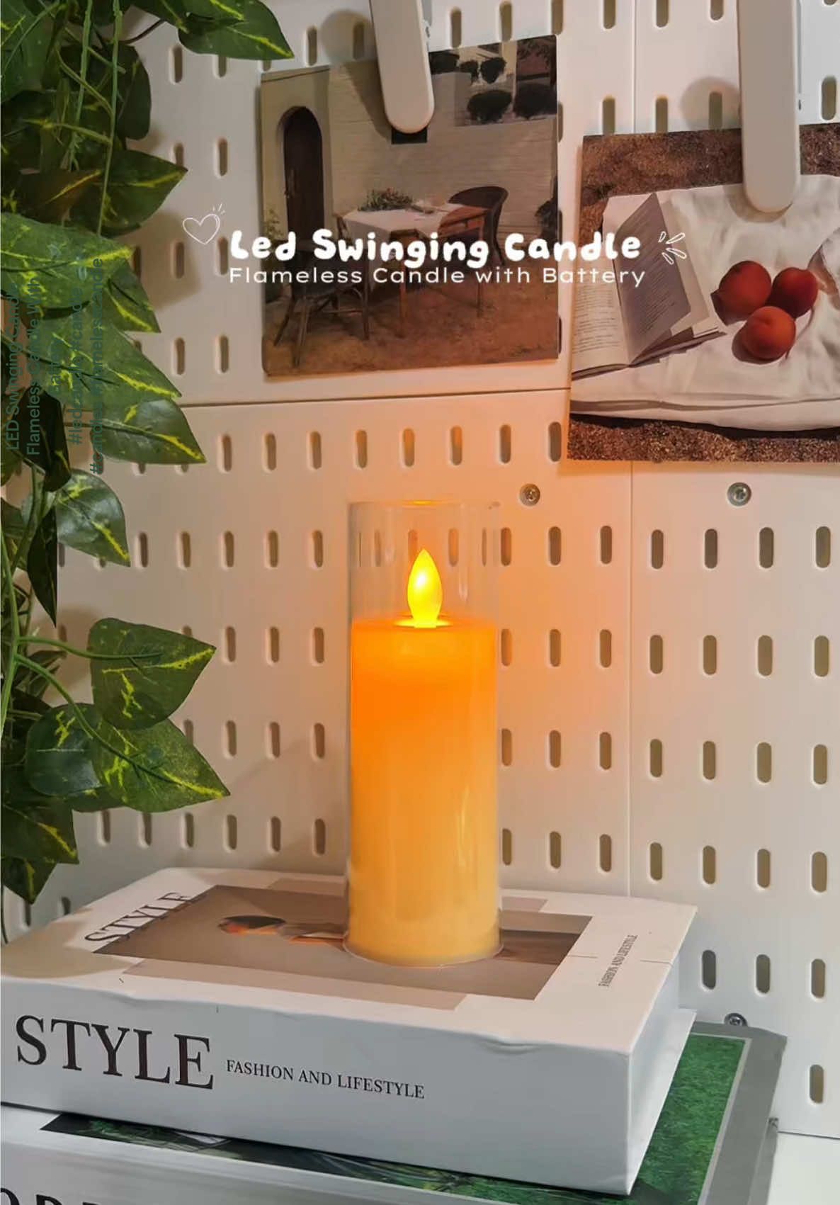 LED Swinging Candle Flameless Candle With Battery  #ledcandle #candle #candles #flamelesscandle 