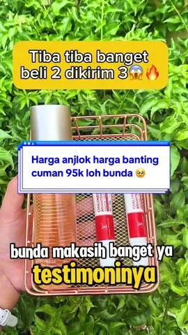 Owner chalones ada aja gebrakanya khusus hari ini 95k promo beli 2 dapat 3 😭😭😭#flekhitam #chalonese #promoguncang1010 #promogajian 