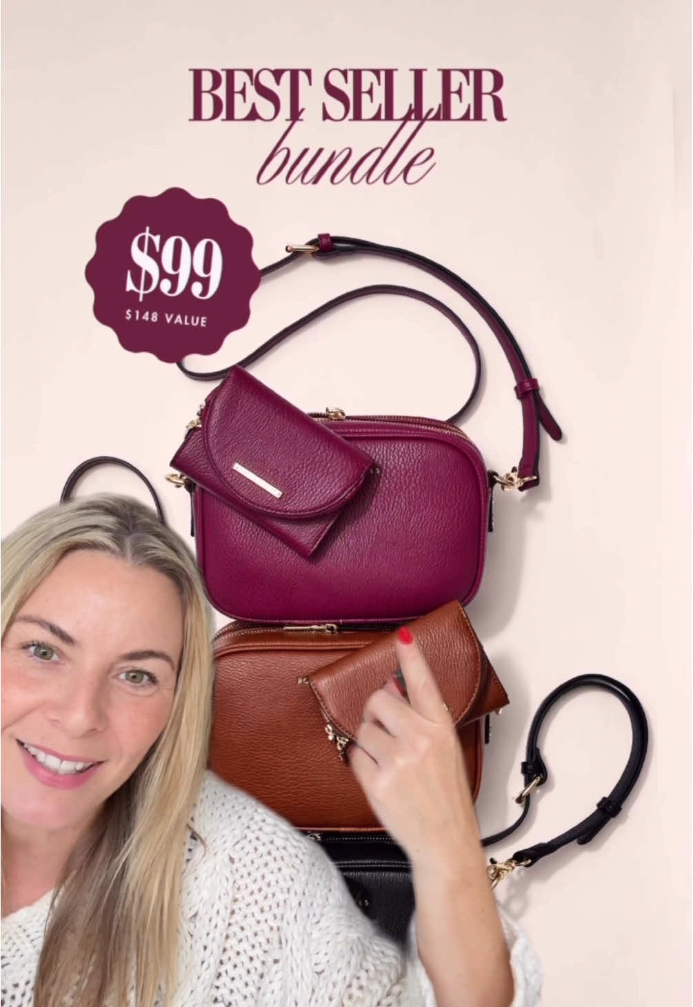 Supporting small, local businesses is prime. Best sellers bundle + FREE SHIPPING site wide over $49.  #poppyandpeonies #crossbodybag #wallet #shoulderbag #supportlocal 