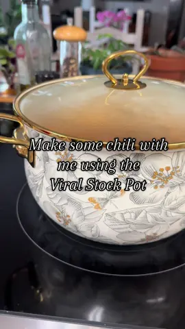 Easy and quick chili recipe! Using the Viral Stock Pot! #chili #chilirecipe #stockpot #souppot #pots 