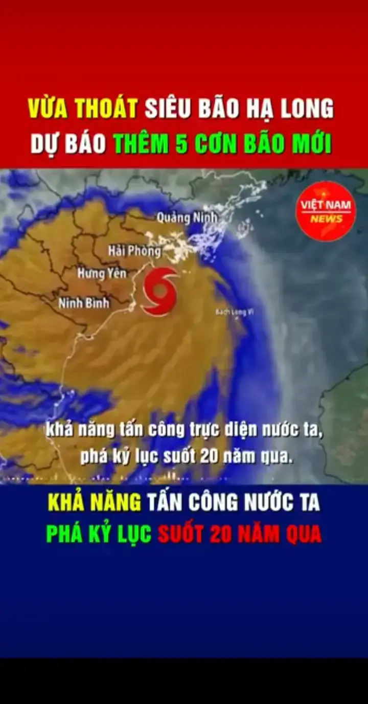 Không thể tin nổi..!! vừa thoát Siêu Bão Hạ Long dự báo có đến 5 cơn Bão mới khả năng tấn công trực diện Nước Ta , Phá kỷ lục suốt 20 năm qua 😬#tinbaomoinhat #LearnOnTikTok #tiktoknews #theanh28news #enewstrending 