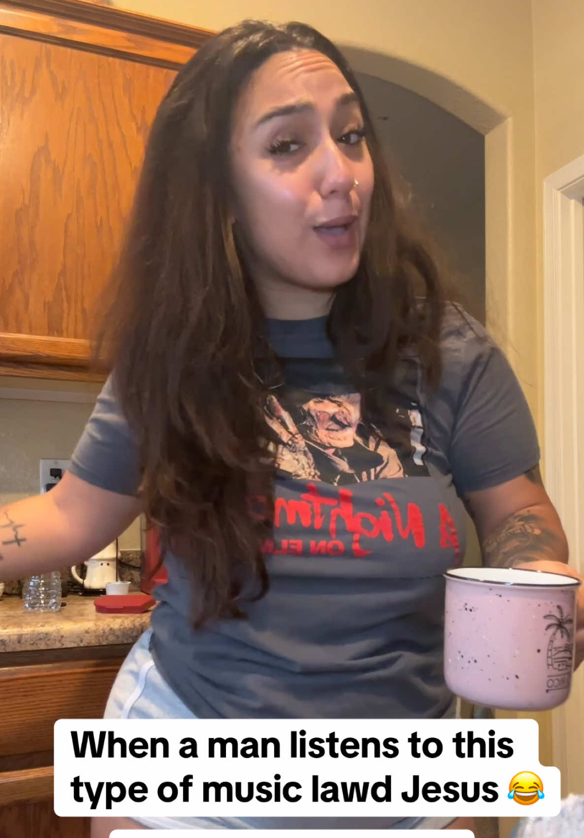 Not my having food on my mouth from my oats 🤣  #music #ilovemusic 