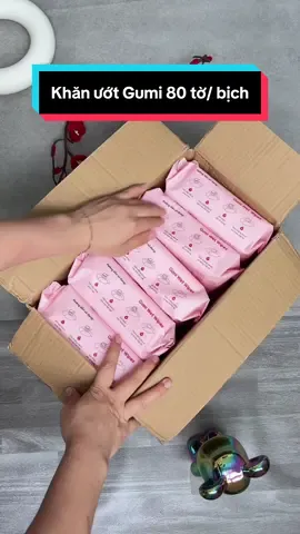 Khăn ướt Gumi 80 tờ/ bịch đang có voucher còn hỗ trợ ship về tận nhà quá rẻ #khanuotgumi #cindythuytichcuc 
