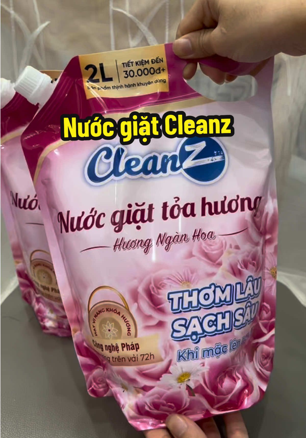 💕 Nước giặt Cleanz Sạch Sâu - Thơm Lâu . Với Công Nghệ Pháp Lưu hương 72h . Ưng lắm #viral #nuocgiat #nuocgiatcleanz #nuocgiatquanao #nuocgiatthomlau 