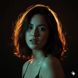 🎧 Gemini Ai Prompt : @Sushi: Ultra-realistic, high-end personal portrait of a real woman based on the provided photo. Preserve all original characteristics: unique facial features, age, gender, skin tone, hair color and texture, eye color, and natural expression. Photorealistic textures for skin, hair, and fabric. No cartoonish effects. Subject: A woman with loose, slightly messy dark brown hair. Her hair is brilliantly backlit, forming a glowing golden halo that contrasts with a completely dark background. Pose & Expression: She faces the camera directly, partially covered in shadow. Her mouth is slightly open, giving the portrait an expressive and intimate feel. One shoulder is exposed, and a thin garment strap is barely visible — suggesting a sensual, artistic composition. Lighting: Strong, warm backlight (yellow/orange gel) wrapping around the hair. Cool secondary light (light blue or green) illuminating the face and part of the shoulder. Full contrast between warm hair and cool-toned skin. Entirely dark background for isolation and emphasis on subject contours. Color Scheme & Mood: Two-tone Ultra-realistic, high-end portrait of a real woman. She has loose, slightly messy dark brown hair, brilliantly backlit to create a glowing golden halo around her head. Her face is turned toward the camera, partially in shadow, with a direct and expressive gaze. Her mouth is slightly open, adding an intimate and artistic feel. One shoulder is bare, and a thin, almost invisible strap suggests a sensual, fine art-style portrait. Lighting: Strong, warm backlight (golden yellow/orange tones) illuminating the hair from behind. Cool, soft front lighting (light blue or green) on her face and shoulder. High contrast between the warm backlight and the cool-toned skin. The background is completely dark, isolating the subject and emphasizing the glowing edges of the hair. Atmosphere: Cinematic, dramatic, and ethereal. Color scheme: Warm and cool dual-tone. Camera style: Shot on a prime lens (50mm to 85mm full-frame equivalent) with wide aperture (f/1.4–f/2.8) to create soft background blur and natural portrait compression. Photorealistic textures for skin, hair, and fabric. No artificial effects. #gemini #Ai #fyp #cinematic #foryoupage 