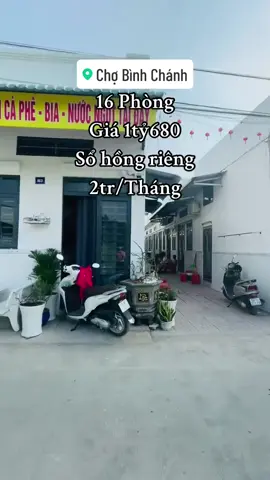 BÁN GẤP - dãy trọ 16 phòng thu nhập 26tr/tháng Chú 2 kẹt tiền bán để trả nợ về quê ở ẩn Đường : Đinh Đức Thiện , xã Bình Chánh , huyện Bình Chánh Gần chợ , trường cấp 1 2 3 , gần bệnh viện , đường xá rộng rãi thuận tiện đi lại Diện tích : 10 x 25 ( 250m2 ) Khu vực đông dân cư , gần KCN và các công ty , khu vực an ninh có camera giám sát Đang cho thuê 2tr / tháng tổng 16phòng thu nhập 26tr/ tháng  Giá: 1 tỷ 680 triệu ( thương lượng nếu cọc hoặc công chứng luôn )  Ngân hàng hỗ trợ vay bank 60%-70%   Liên hệ : 0931905982 để xem nhà  #TikTokAwardsVN #tiktok #muaban #nhadatbinhchanh #xuhuong 