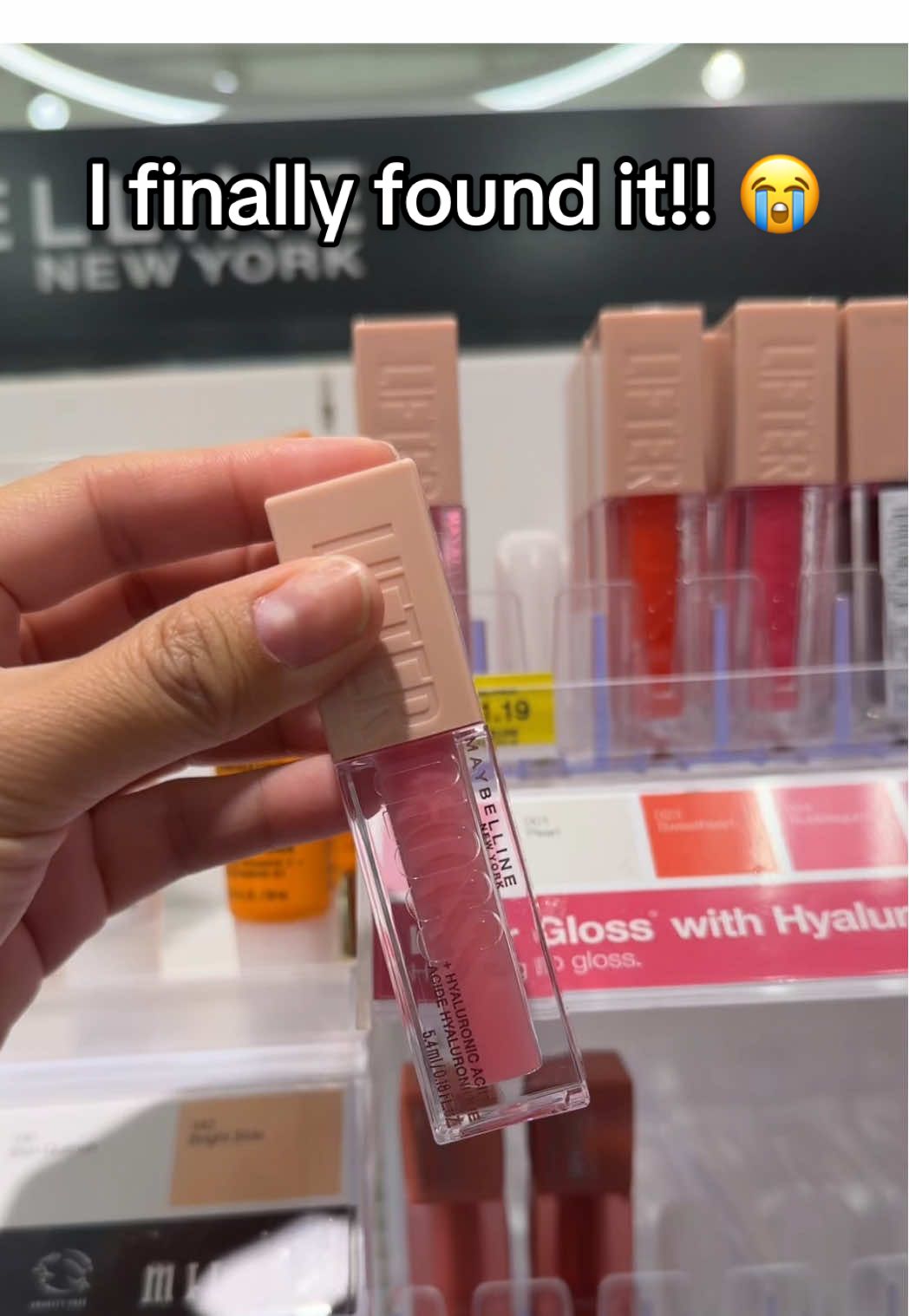 The sadness I feel rn when I finally find @Maybelline NY lip gloss in gummy bear but ya girl has to be on a budget!! We got a wedding to pay for 👏🏽💐🤍 #targetbeauty #targetbeautyfinds #maybelline #maybellinegummybear #lipgloss 