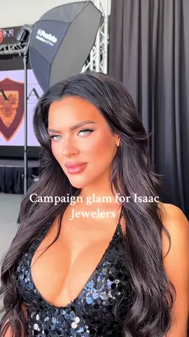 Campaign glam 🎬 for Isaac jewelers on @Kjsmeby #campaignmakeup #editorialglam #commercialmakeup #makeupartist 