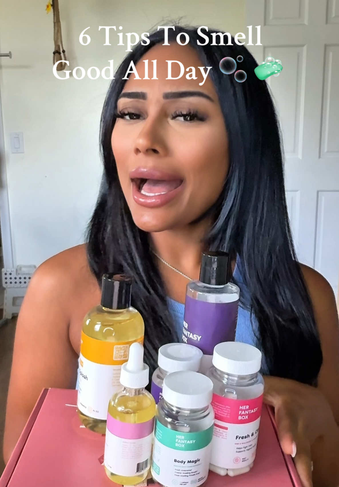 Cardi B didn’t lie girlies. Her Fantasy Box is clean, affordable & effective. #hygieneroutine #hygieneproducts #bodyoil #herfantasybox #cardib 