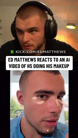 Ed Matthews Reacts To An AI Video Of HS Doing His Makeup #edmatthews #hstikkytokky 