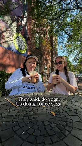 Apparently, wrist workouts count too 😂☕️ #coffeetok  #morningvibes #relatablehumor #yogafail  #caffeinemode