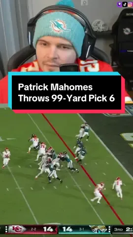 Patrick Mahomes Throws 99-Yard Pick 6 #nfl #nfltrending #nflviral #nflfootball #chiefs 