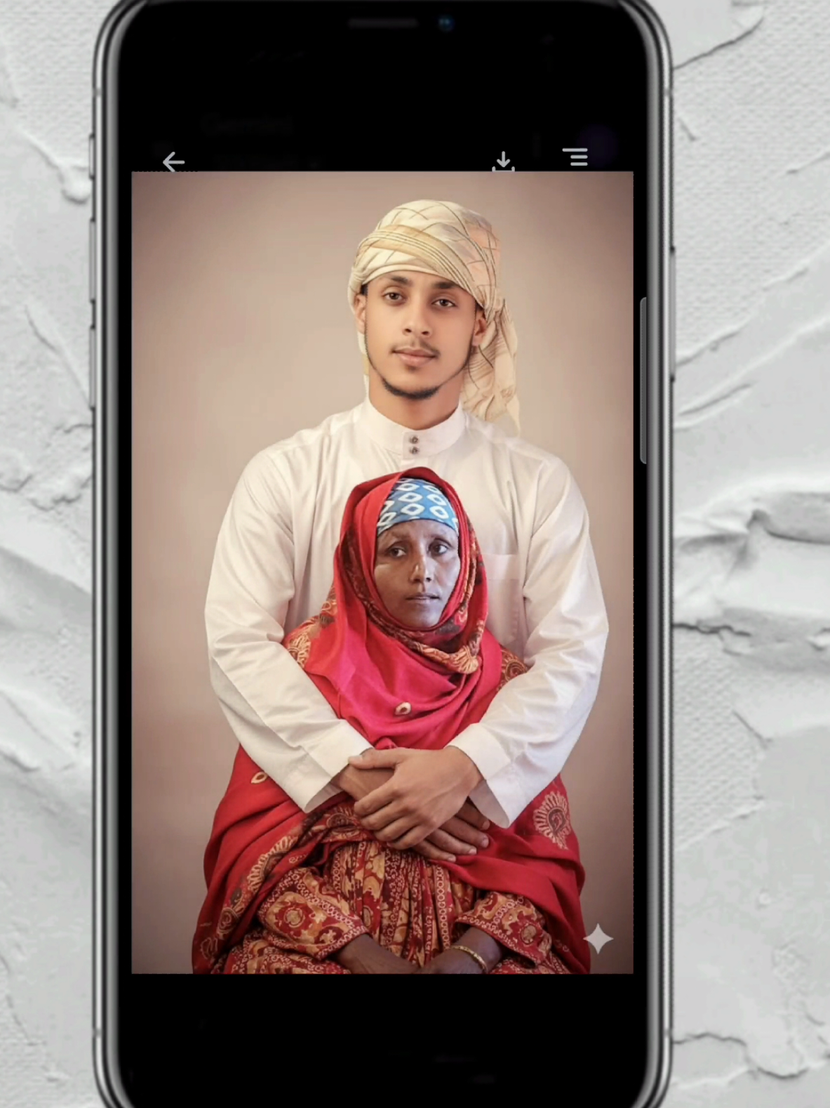 My mother 👩 👩‍🍼 Gemini edit  #sarsanshow1 #gemini #muslimtiktok #fyp #creatorsearchinsights 