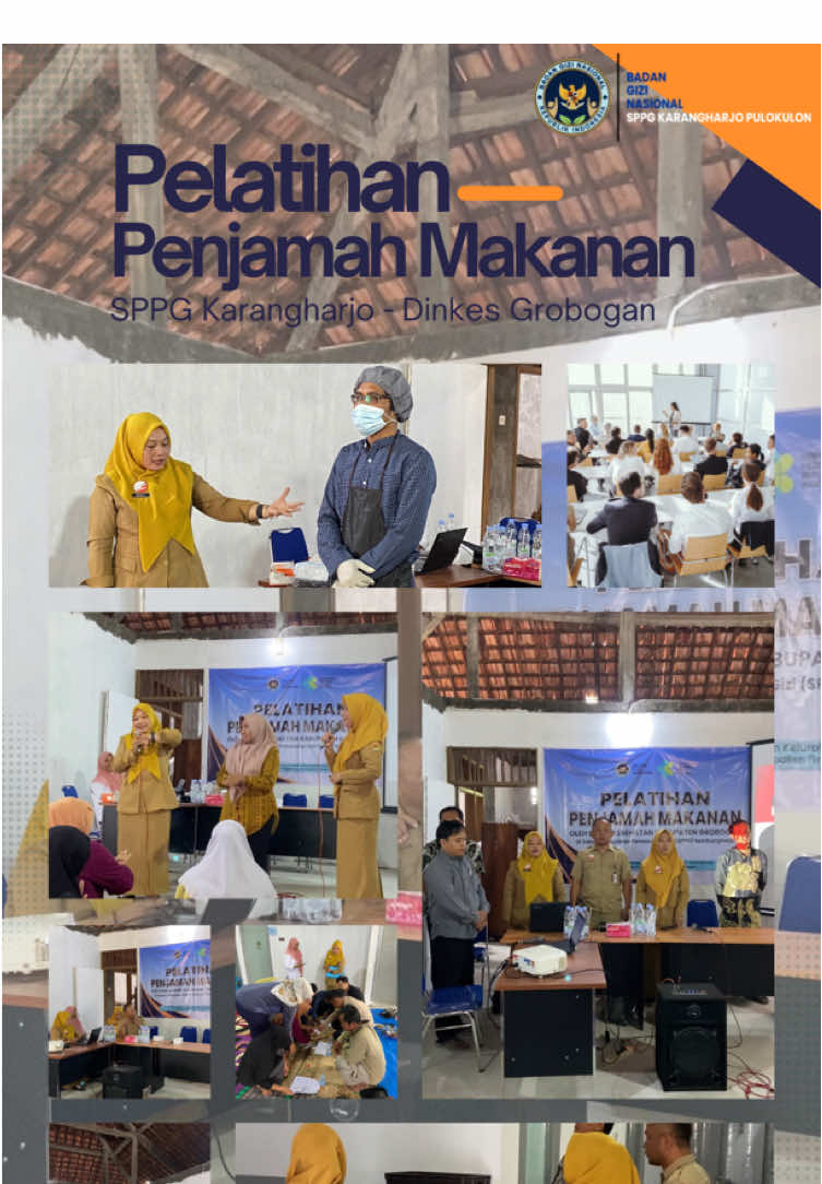 Pelatihan Penjamah Makanan oleh Dinas Kesehatan Kab. Grobogan (di akhir video ada bonus😆) #fypreelsシ゚ #badangizinasional #sppgmbg #dinkesgrobogan #makansianggratis 
