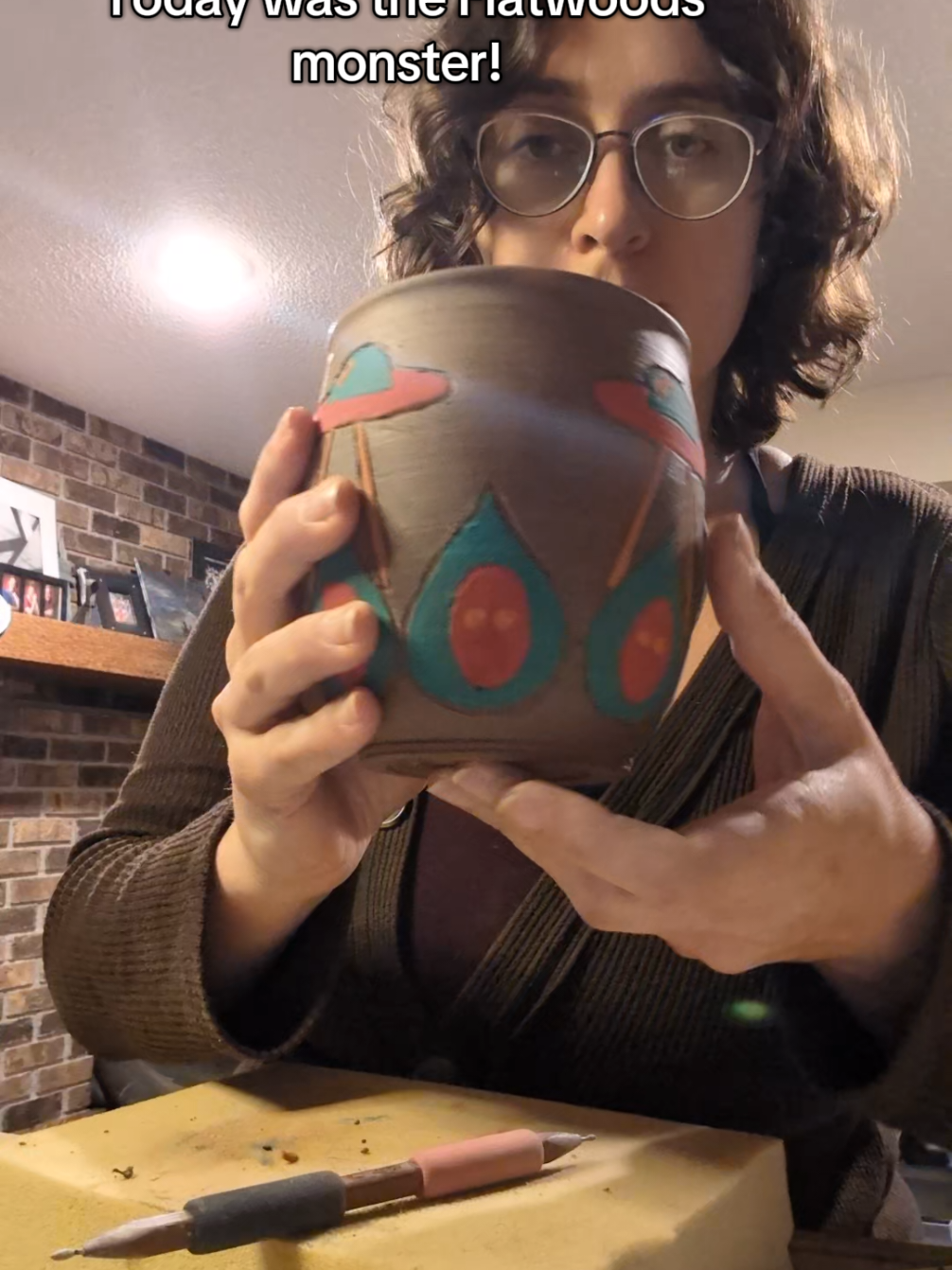 My favorite art of the Flatwoods Monster is always creepy... but I guess I really wanted it to be a Christmas sweater kinda mug?  who knows.  #artchallenge #drawtober #cryptids  #artvlog #flatwoodsmonster 