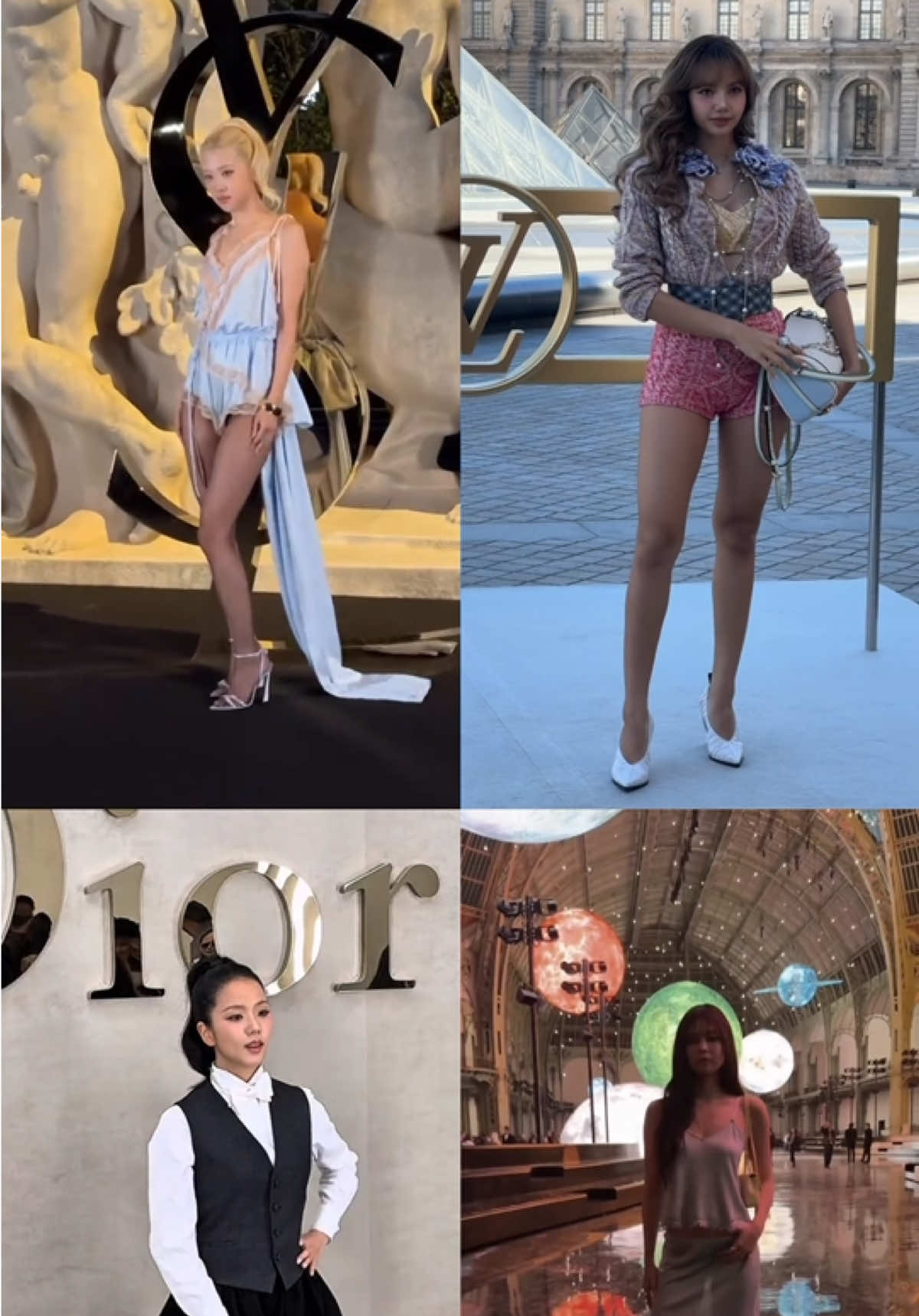 BLACKPINK fashion week paris 2025 #lisa #rosé #jennie #jisoo #blackpink