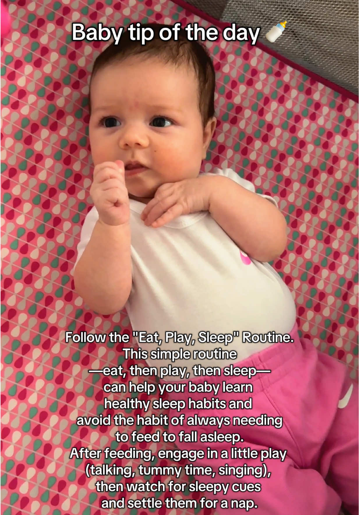 Baby tip of the day: eat, sleep, play! #babytok #babiesoftiktok #babytips #babylife #routine 