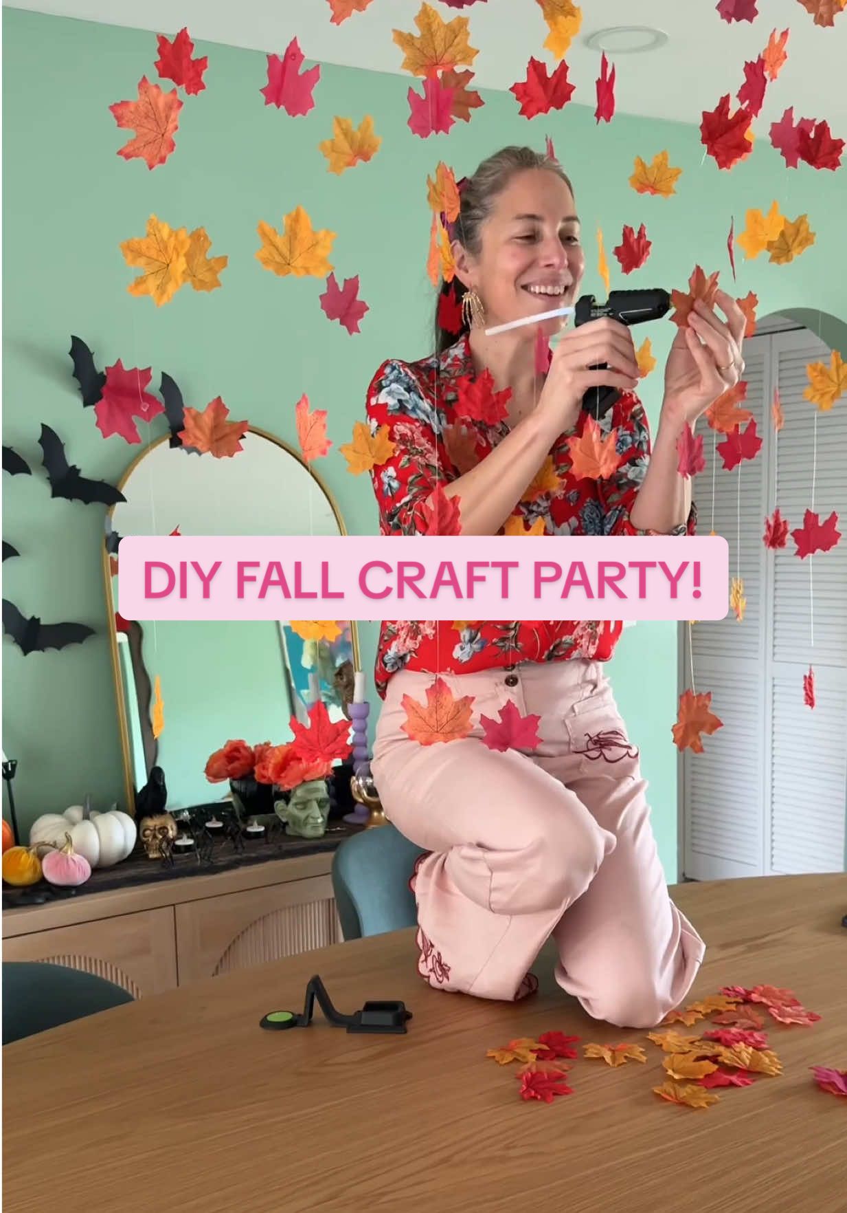 DIY fall craft party with @Surebonder #craft #DIY #crafty #falldiy #halloweenparty 