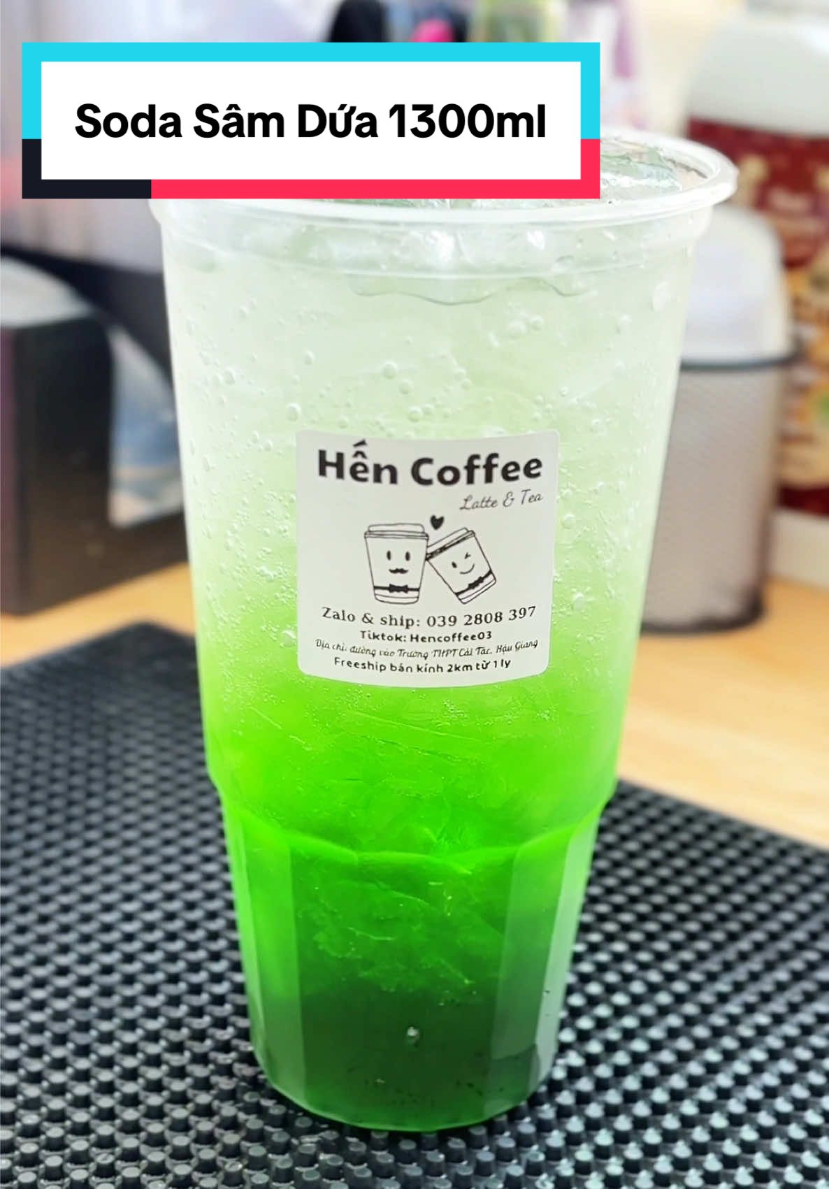 Soda Sâm Dứa lạ lạ mà ngon nha #hencoffee #soda #sodasamdua #samdua #xuhuongtiktok