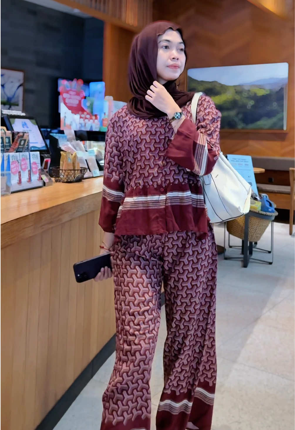 Hania Oneset Celana Kulot Busui - Motif Rubix Maroon 🛒🔥 #fypviralシ #outfitideas #viraltiktok 
