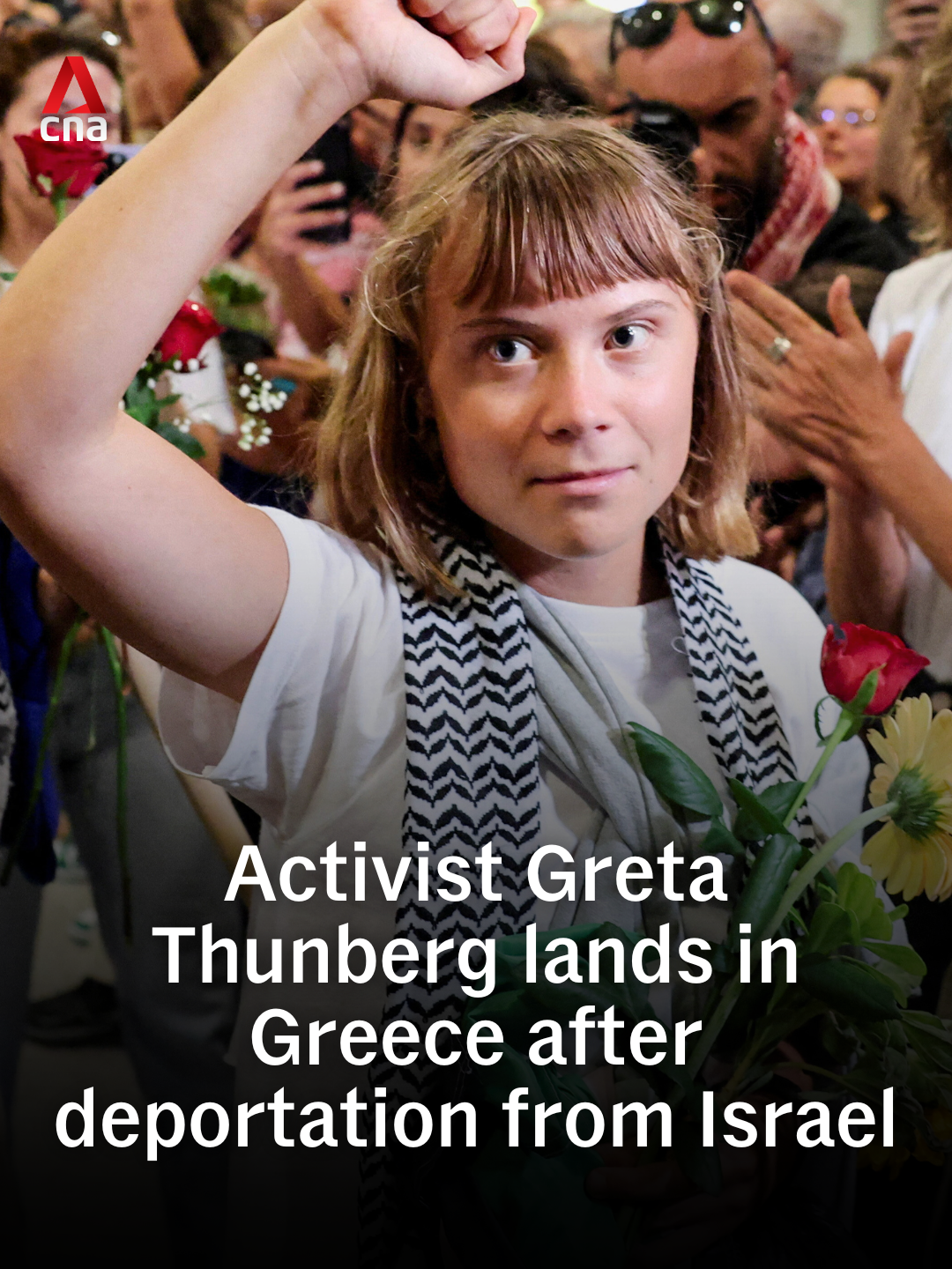 Swedish activist Greta Thunberg landed in Greece on Monday (Oct 6) alongside 160 others who were expelled from Israel after trying to ship aid to Gaza. The 22-year-old climate campaigner was one of hundreds of people who had boarded the Global Sumud Flotilla that tried to break through an Israeli blockade of the war-torn region. Many campaigners who were expelled spoke of mistreatment at the hands of the Israeli authorities. #news #gretathunberg
