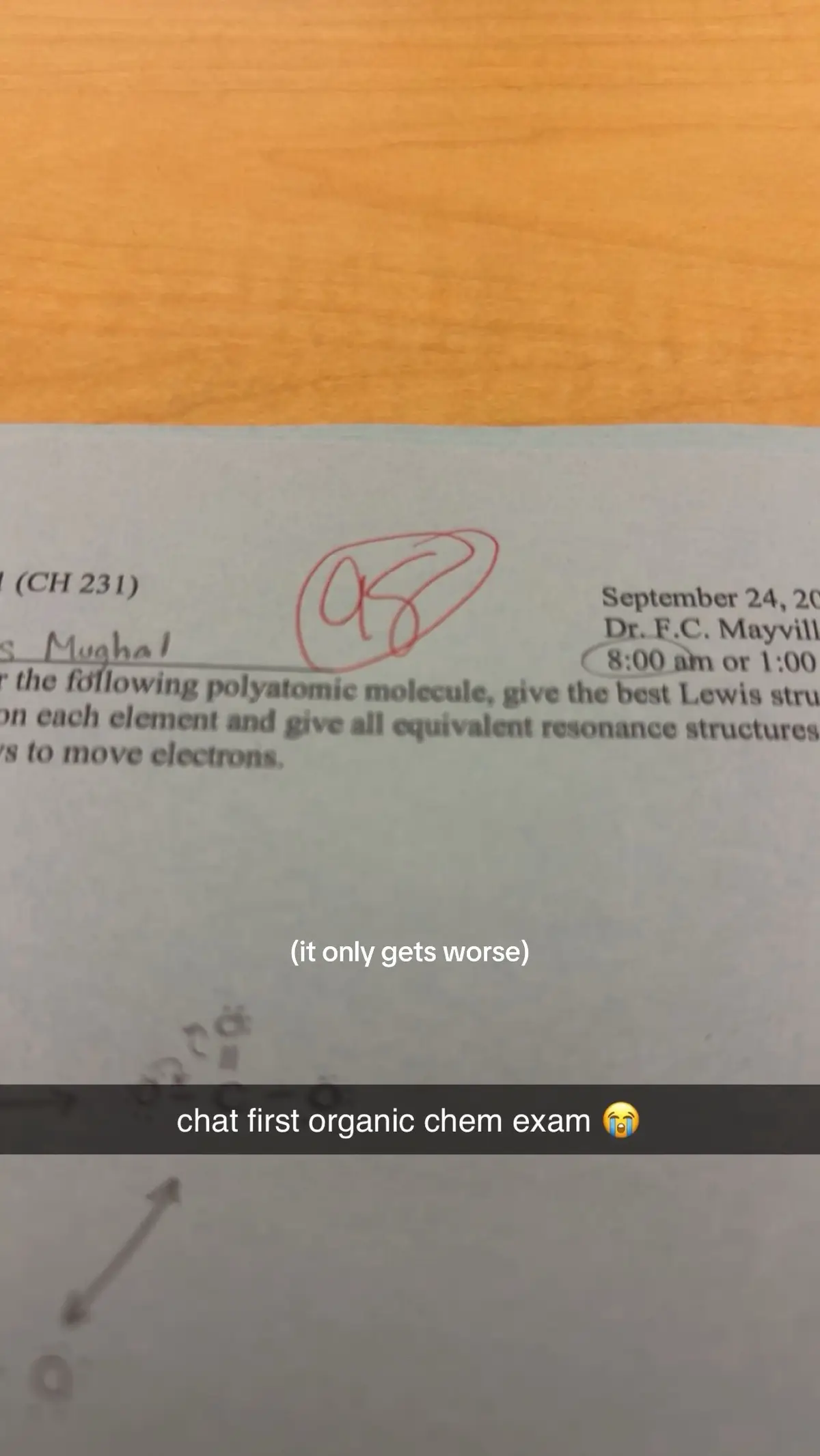 #organicchemistry #chemistry #premed #examresults #notes 